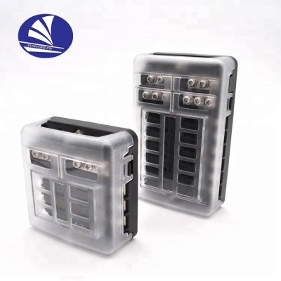 6-way,12-way,Atc/ato Fuse Block With Negative Bar,With Grounding,Marine Car Boat Automotive Blade Fuse Holder